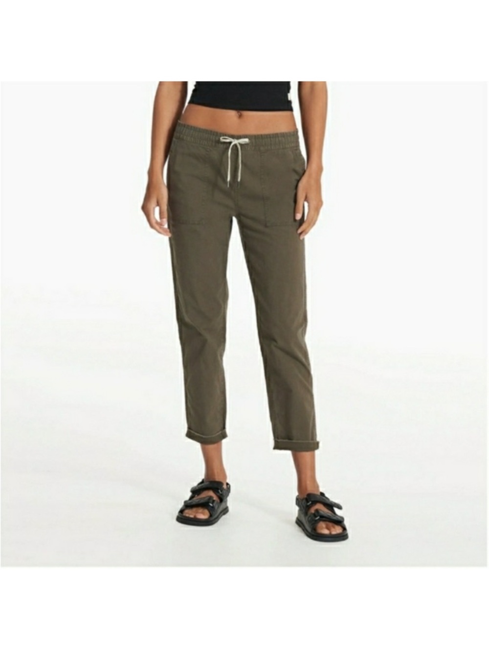 Vuori Olive Ripstop Cropped Pants